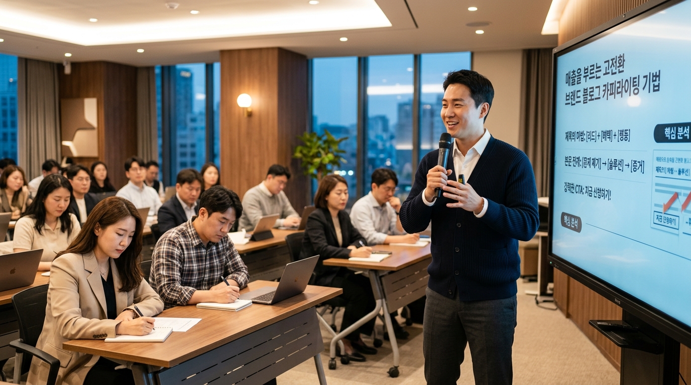 마케팅 전환 중심 홈페이지 기획 교육: 방문자를 고객으로 바꾸는 랜딩페이지 구조 이미지